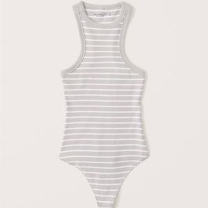 Striped Ribbed Scuba Essential Bodysuit (Online Exclusive) Abercrombie Bodysuit